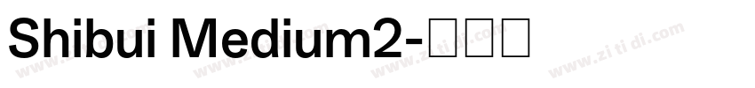 Shibui Medium2字体转换